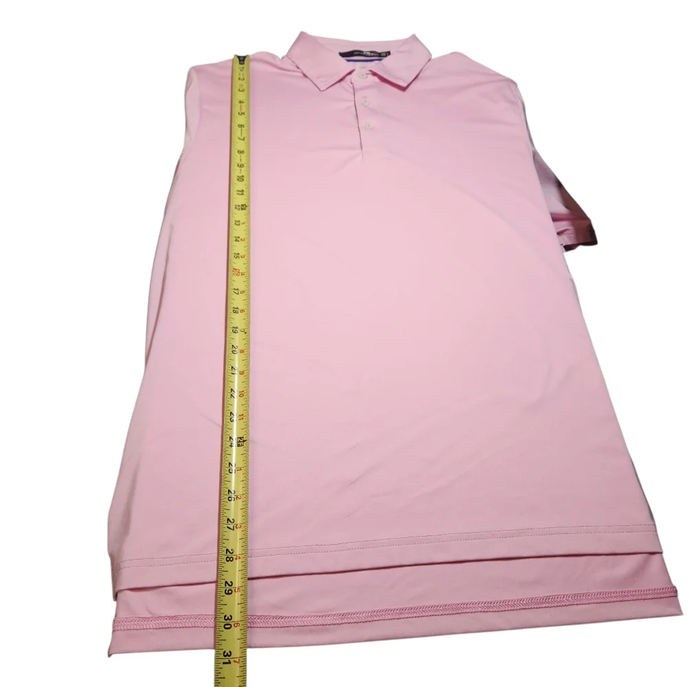 RLX Ralph Lauren Men's Golf Performance Polo Shirt Light Pink‎ Dri Fit Sport L